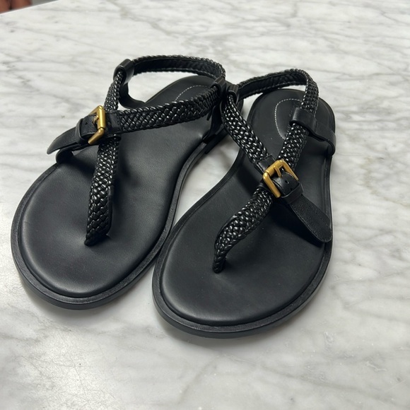 See by Chloe Black Braided Nala Leather Sandal Size 39/9 - Picture 2 of 12